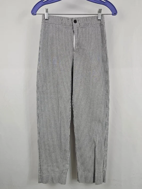 Brandy Melville Tilden Navy White Striped High Waisted Pants, OS - Picture 2 of 10